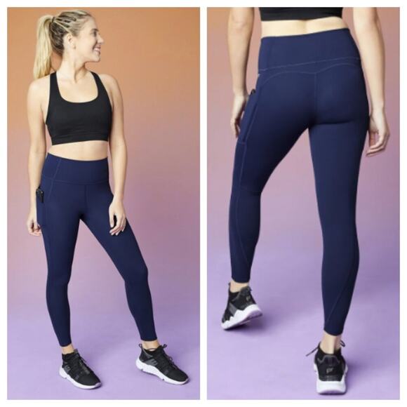 Fabletics Oasis PureLuxe High Waisted 7/8 Legging Deep Navy M - Picture 1 of 7